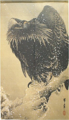 Noren Tapestry Japanese door curtain Tsuji Kako 150x85 Snow EagleMade in japan