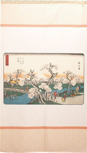 Noren Tapestry door curtain Utagawa Hiroshige Japan Kokanei Tsusumi 150x85