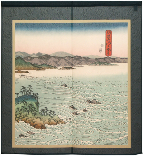 Noren Tapestry door curtain Utagawa Hiroshige JapanTokushima landscape 90x85