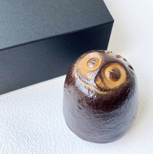 Incense burner Japanese Iron Koro Takaoka Craft Shun Fukuro Owl motif Japan