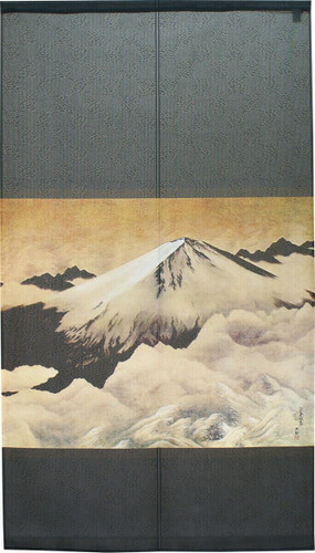 Noren Japanese Hanging Curtain Shinning Fuji Mountain1 Gray Taikan Japan