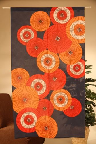 Noren Japanese hanging curtain Bangasa umbrella 85*150cm polyester Made in Japan