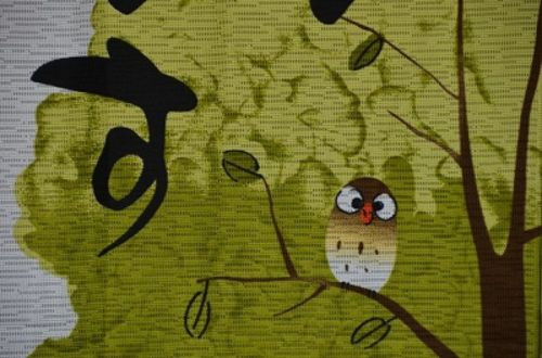 Noren Japanese hanging hanging curtain Fukuro Neko owl & cat 150*80cm from japan
