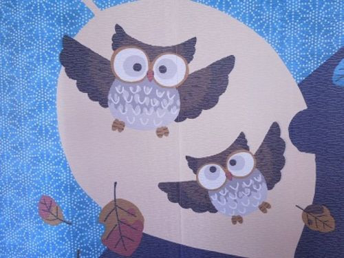 Noren japanese hanging curtain Fukuro owl 82*150cm from japan