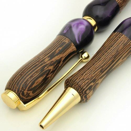 Gifu Acrylic & Wood Japanese Ballpoint pen Wenge wood Purple Berry royal Japan