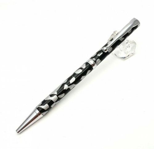 Gifu Mino Washi paper Japanese Ballpoint pen Silver foil Kawaridama Black Japan