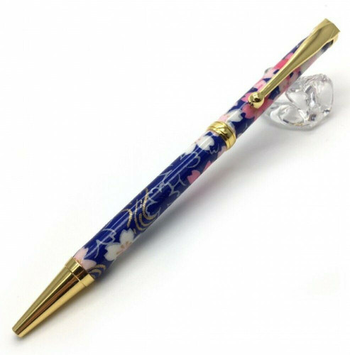 Gifu Mino Washi paper Japanese Ballpoint pen Running water pattern Cherry Japan