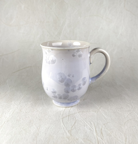 Kyo Kiyomizu yaki ware Japanese Mug Tea Coffee cup Crystal Flower Purple Japan