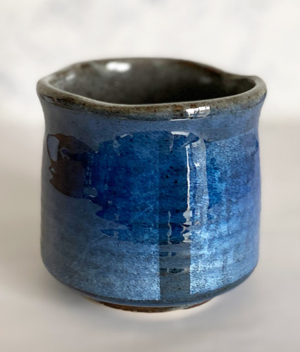 Yunomi Kutani yaki ware Japanese green tea cup Ginsai Silver Large size Japan