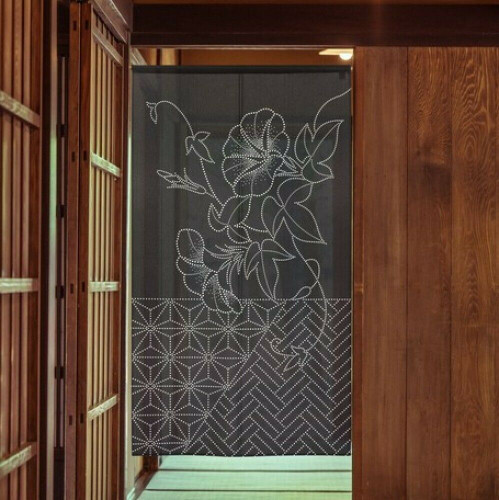 【JAPAN EXCLUSIVE】Unikko / Noren curtains Noren Japanese Door Curtain 150*85cm Polyester Sashiko style