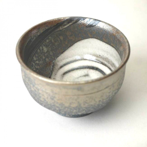 Guinomi Ochoko Kyo Kiyomizu yaki Japanese Sake cup Nanban Hakeme set of 2