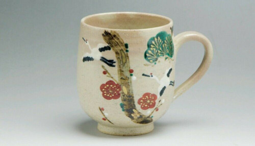 Yunomi Kyo Kiyomizu yaki pottery Japanese tea cup set Sho chiku