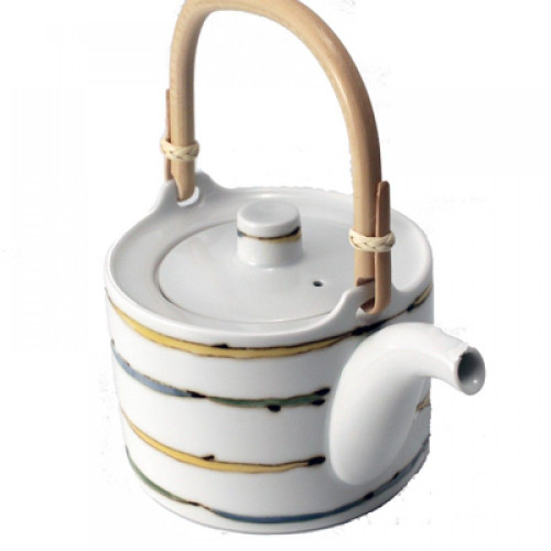 Dobin Kyusu Arita Hakusan ceramic strainer tea pot kettle White porcelains 440cc