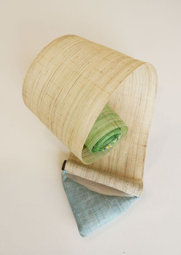 Kyoto Tapestry Wall Hanging Handpainted Linen Ayu Ao Momiji Yong maple leaves