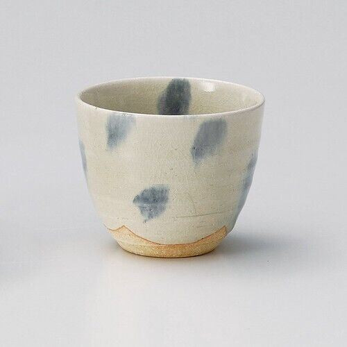 Yunomi Shigaraki yaki ware Japanese Pottery green tea cup Blue Drop Shizuku