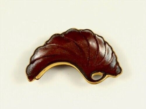 Arita yaki porcelain Japanese small plate Teshio-zara Gingko leaf Brown Japan