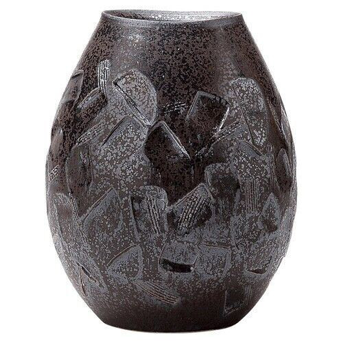 Shigaraki yaki ware Japanese flower pot vase Handcraft Bidro glaze