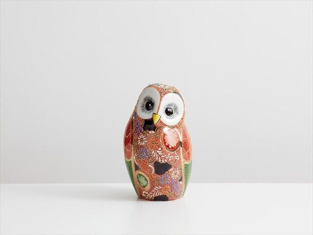 Kutani yaki porcelain Fukuro Japanese Owl doll 6.6inch Mori Art Japan