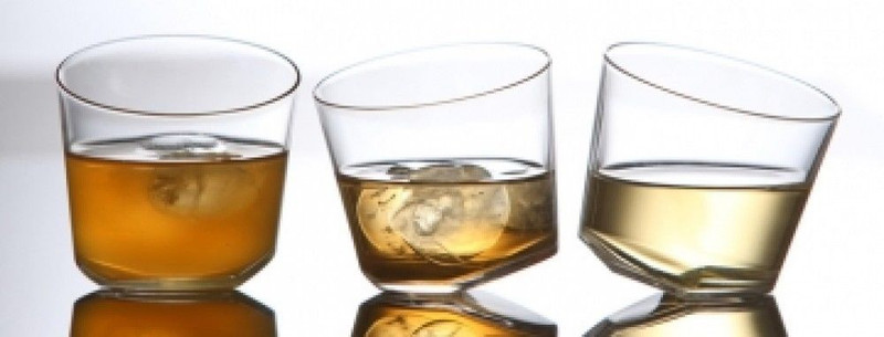 Guinomi Japanese Sake cup cannna glass incline Yamasaki design from Japan