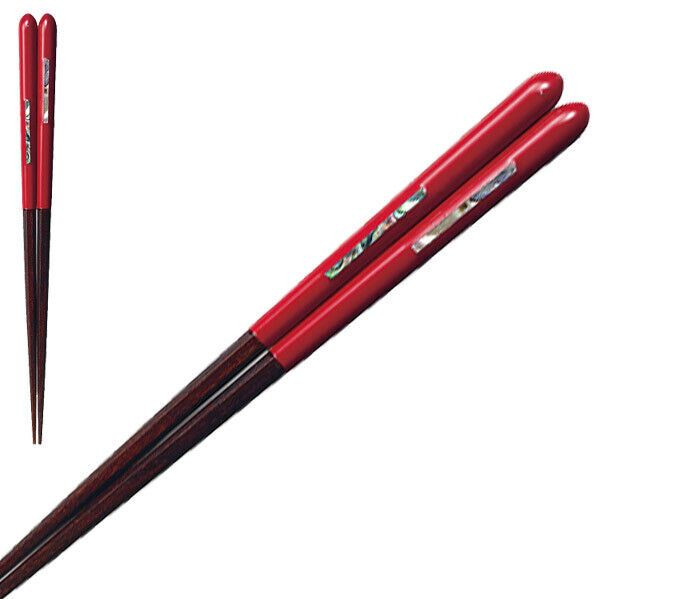 Mother of pearl Wakasa nuri Japanese Lacquered Chopstick Light snow Red S