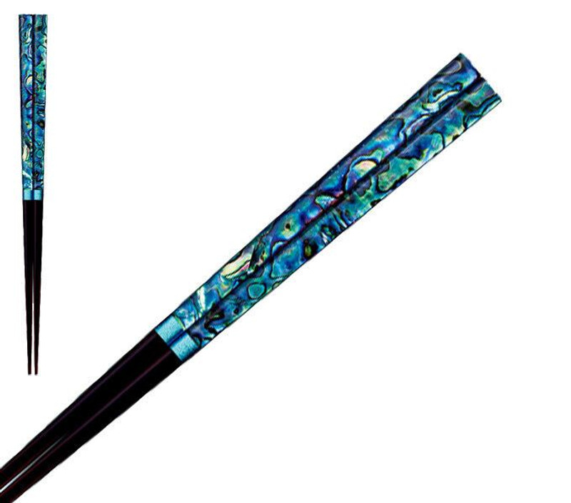 Traditional Wakasa nuri Japanese Lacquered Chopstick Acrylic Blue Miyabi L