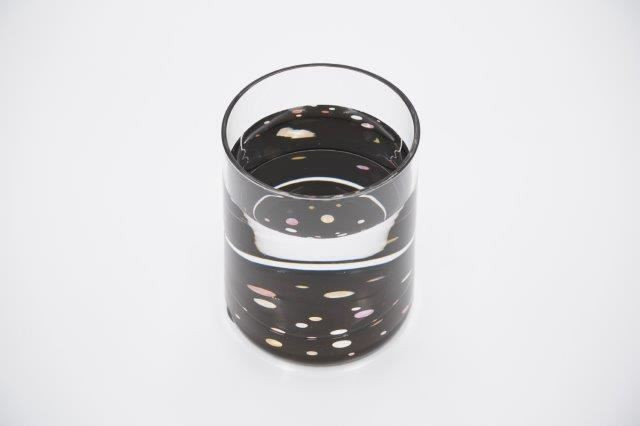 Guinomi Japanese Sake glass Takaoka lacquerware Mother of pearl Dot Mizutama BK