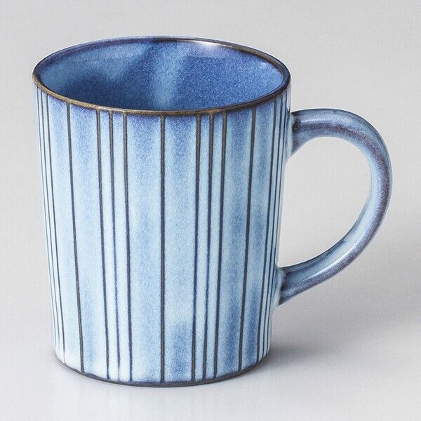 Mino ware Japanese pottery Mug Coffee Tea cup Koiki Tokusa stripe Kinyou glaze
