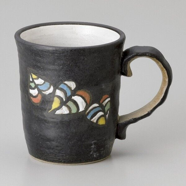 Mino ware Japanese pottery Mug Coffee Tea cup Stained style Red Japan