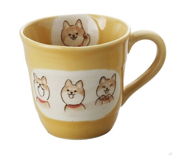 Mino ware Japanese Ceramic Mug cup Tea cup Coffee cup Shiba inu Shiba dog