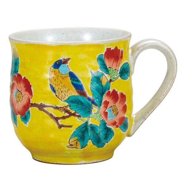 Kutani yaki ware Japanese Mug Coffee Tea Cup Yoshida-ya Camerria Bird Japan