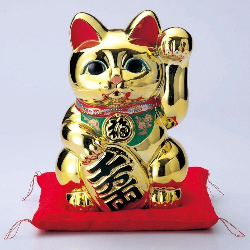 Tokoname Maneki neko Gold Japanese Lucky cat Piggy bank any