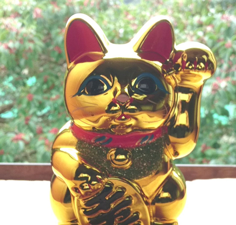 Tokoname Maneki neko Gold Japanese Lucky cat Piggy bank any size Made in  Japan - Manekineko Ai