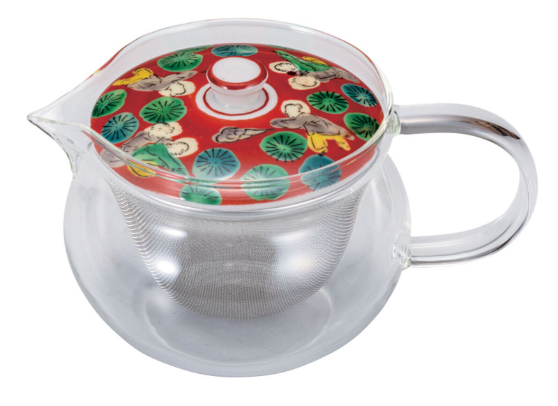 Kutani ware Nagomi Got Tea pot heat-resistant glass Mokube Red Style Japan
