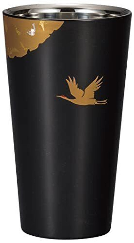 Shi-moa Yamanaka lacquerware Tsubame Sanjo JapaneseTumbler Beer Crane Black