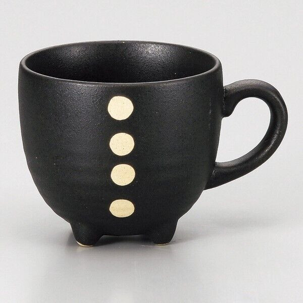 Mino ware Japanese pottery Mug Coffee Tea cup Black glaze ・罵eg mug Japan