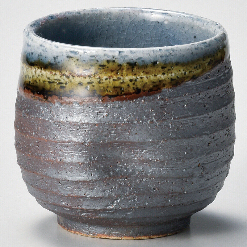 SUSHI Yunomi Mino ware Japanese green tea cup Large size Nanban Taiko Japan