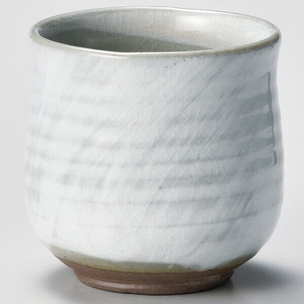 SUSHI Yunomi Mino ware Japanese green tea cup Large size White Kohiki Japan