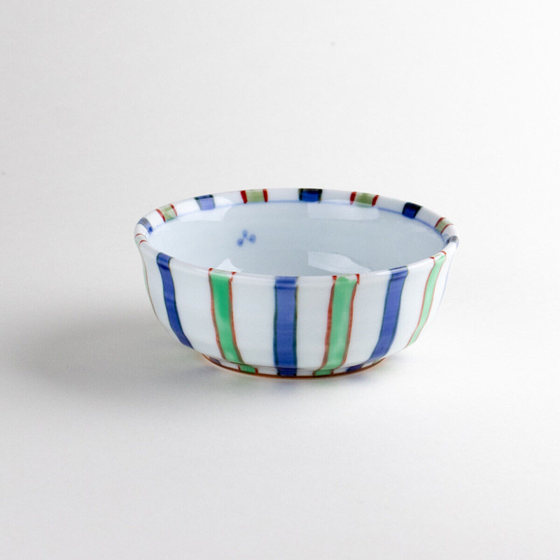 Arita ware Kobachi Japanese small bowl Sarving dish Fuchi-Tokusa Stripe Japan