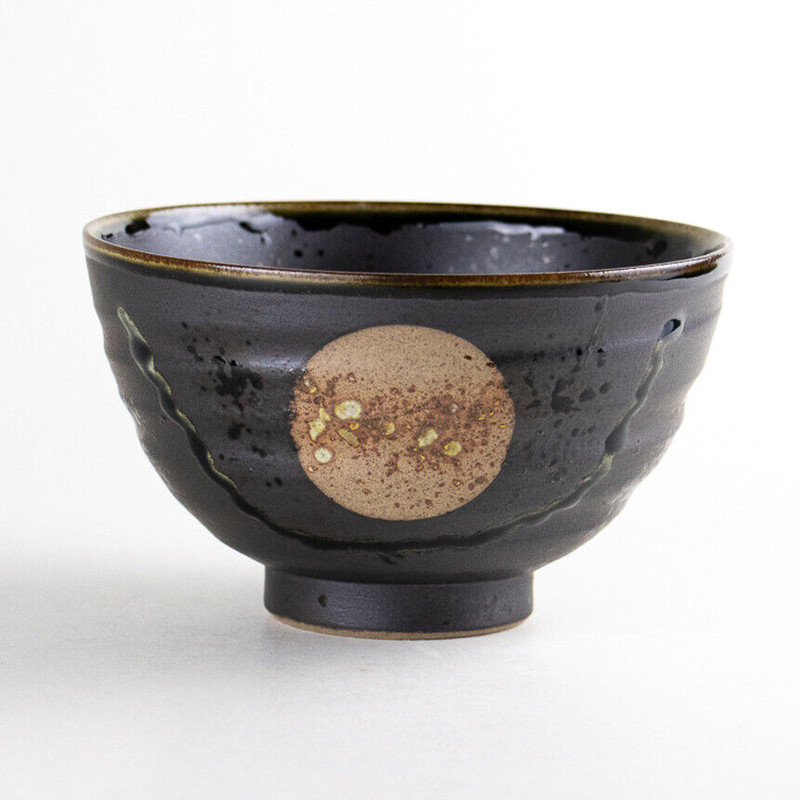 Arita ware Gohan Chawan Japanese Rice bowl Kasumi Black Large size Japan