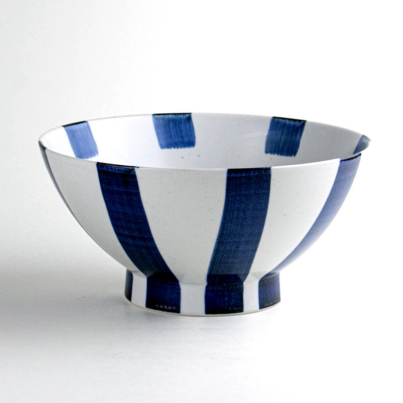 Arita ware Donburi Chawan Rice noodle bowl Soba Udon Gyudon Futo Tokusa stripe