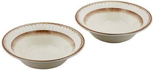 Mino ware pottery Pottmum dish Kiku patternFruits bowl set of 2 Japan