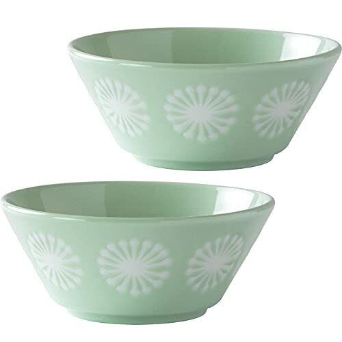 Mino ware pottery Kobachi small bowl set of 2 moco Pearl green Japan