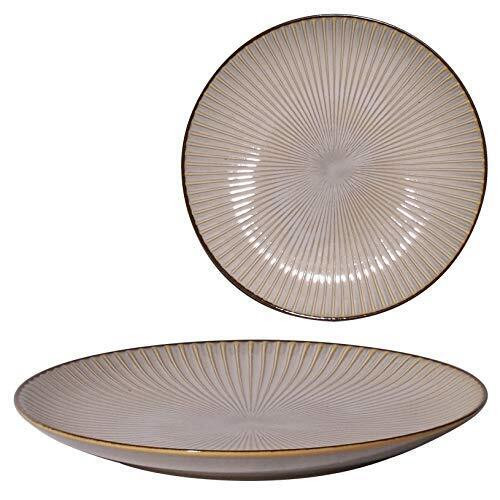 Mino ware pottery Sendan Yohen Dinner plate dish 9.25in White Japan