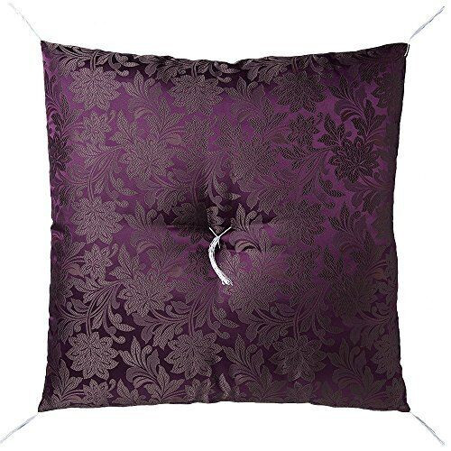 Japanese Buddhist cushion Kinran Omae-Zabuton Temple Purple Fuji Karahana Japan