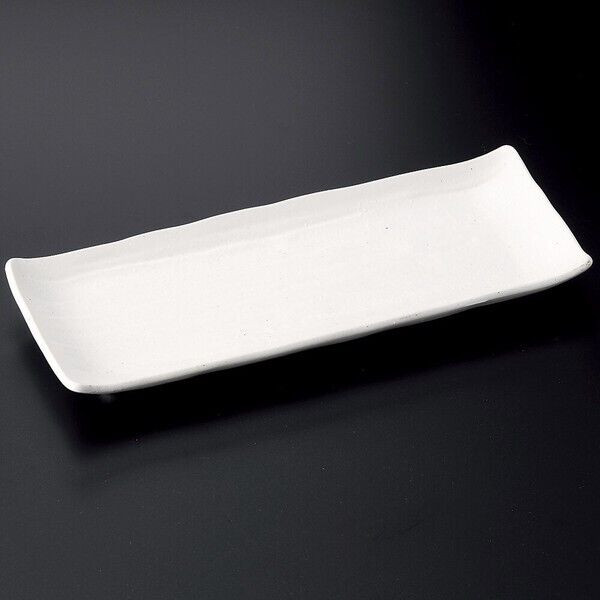 Mino ware Japanese long grilled plate Yakiniku Yakitori Appetizer White sogi