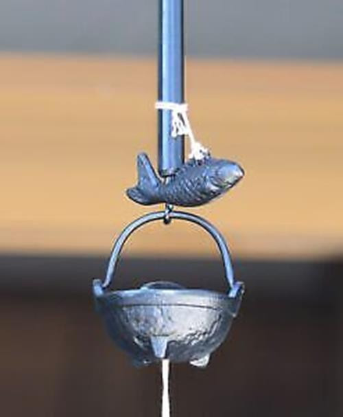 Furin Japanese Wind bell chime Nanbu cast iron Nanbu Tekki JapanJizai Kake L