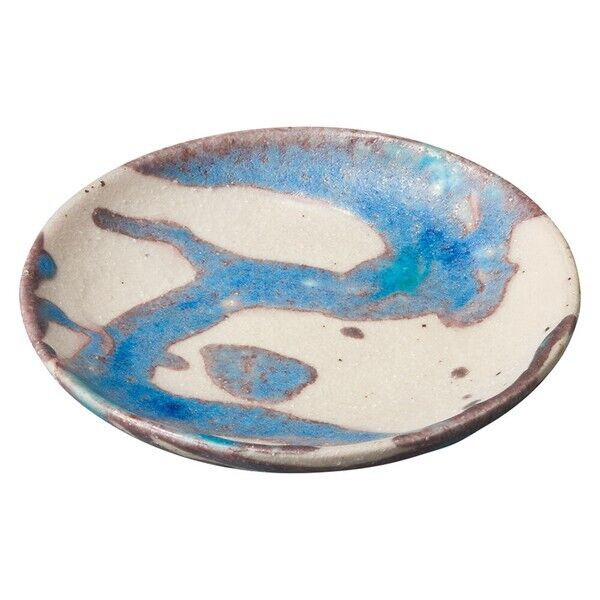Shigaraki yaki ware Japanese pottery small plate Mamezara glacier Japan