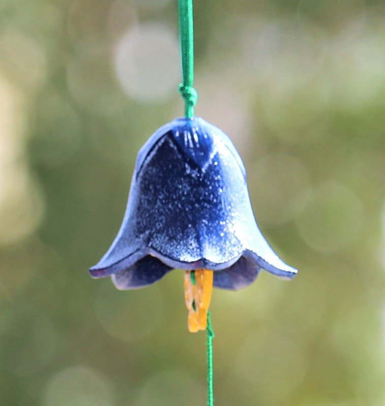 Furin Wind bell chime Nanbu cast iron Japan Takaoka Craft Bellflower