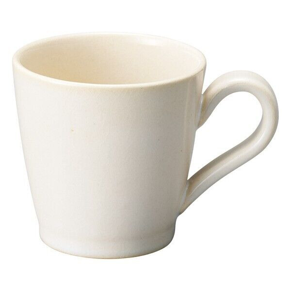 Shigaraki yaki ware Japanese pottery coffee tea cup Mug Light White glaze Japan