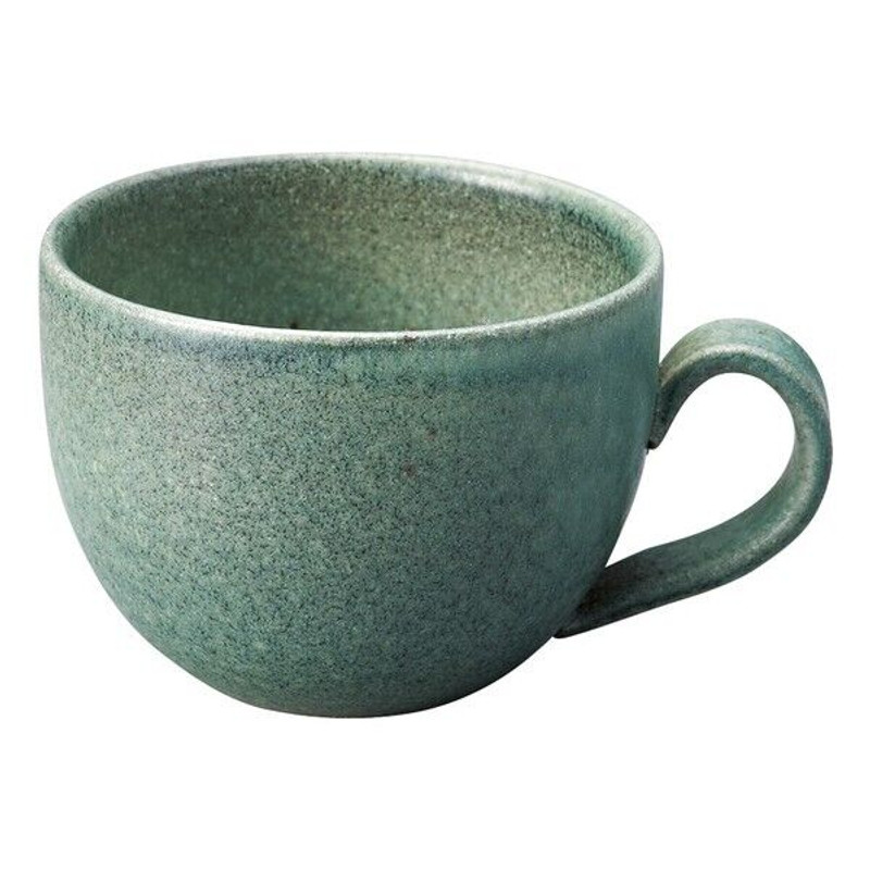 Shigaraki yaki ware Japanese pottery coffee tea cup Mug Black Celadon Japan